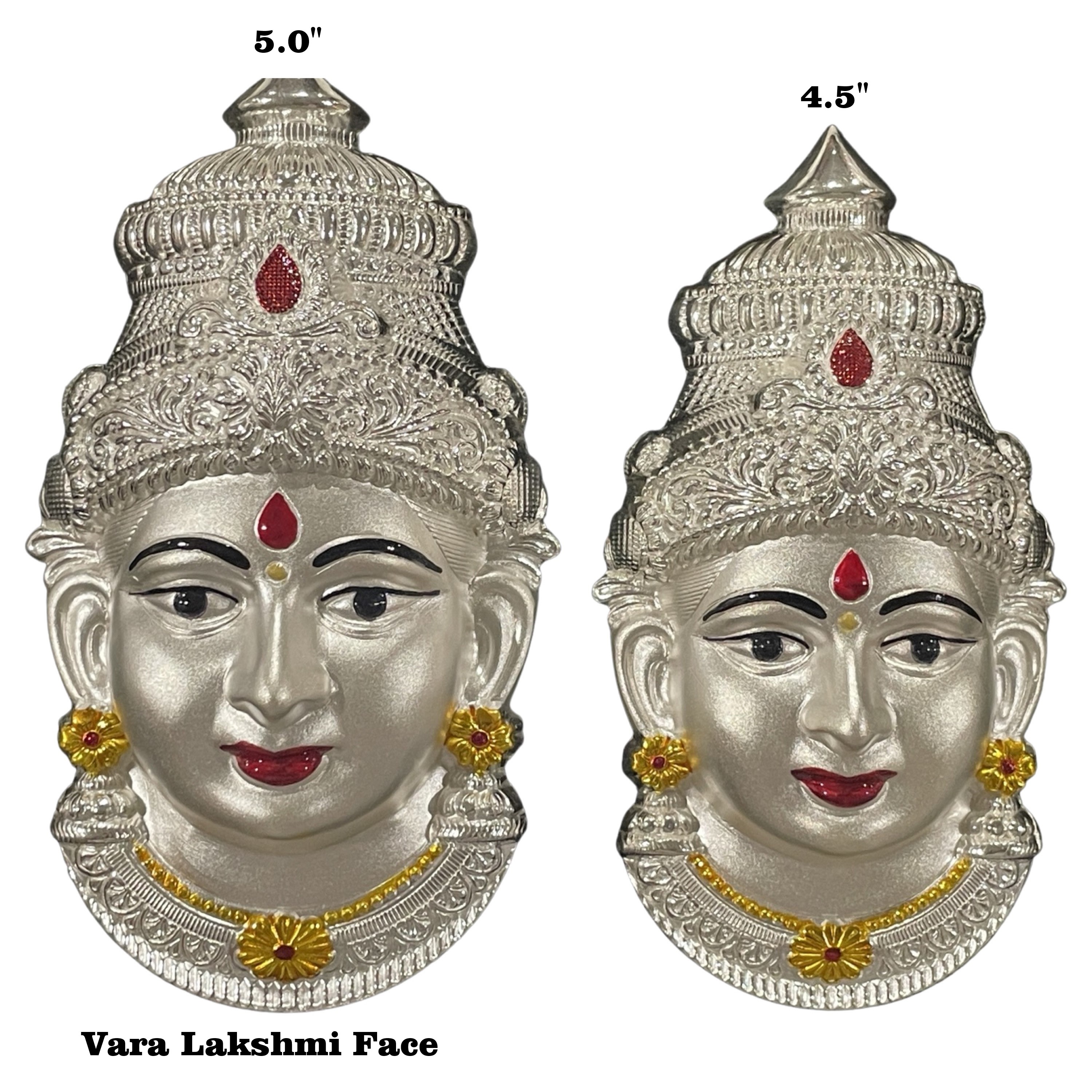 925 Sterling Silver Lakshmi / VaraLakshmi / Ammavaru Face 01 55049 USA